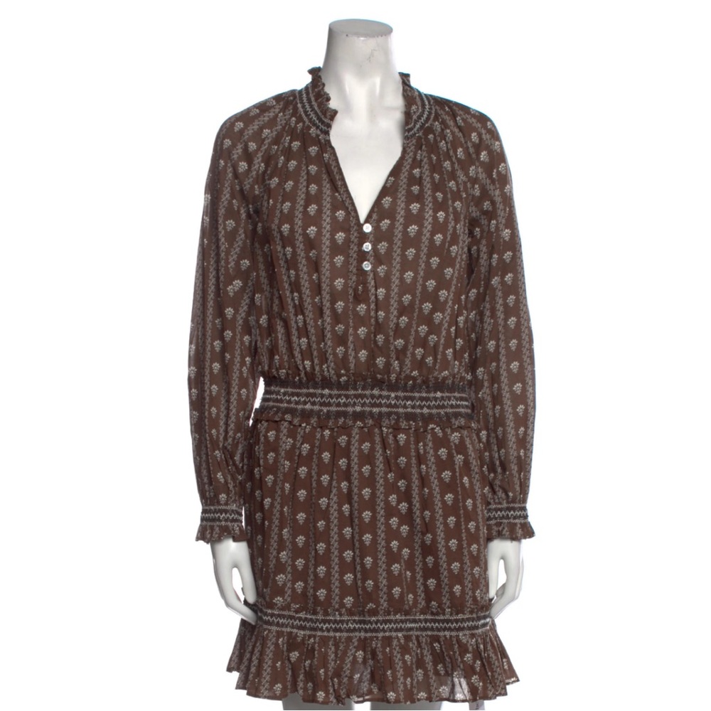 Veronica Beard Brown Printed Mini Dress